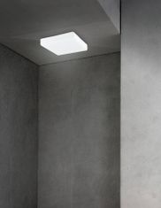 Nova Luce Elegantní koupelnové stropní svítidlo Cube z bílého opálového skla 205 mm bílá,opál