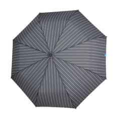 Perletti Time, Pánský automatický skládací deštník Gessato / černý, 26346