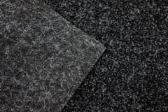 AKCE: 130x440 cm Metrážový koberec Santana 50 černá s podkladem resine, zátěžový (Rozměr metrážního produktu Bez obšití)