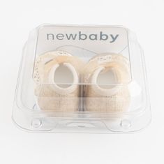 NEW BABY Kojenecké krajkové capáčky hnědá 3-6 m - 3-6 m