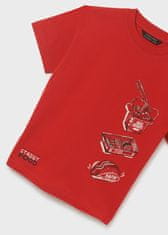 MAYORAL červené tričko s potiskem street food Velikost: 14/157