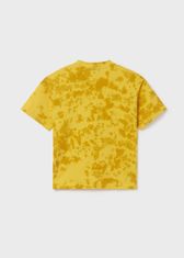 MAYORAL batikované hořčičné tričko s potiskem Velikost: 10/140