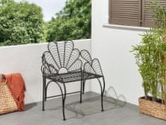 Beliani Kovová zahradní židle černá LIGURIA