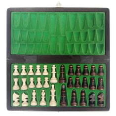 Dřevěné–šachy Magnetické šachy hnědé 28 cm