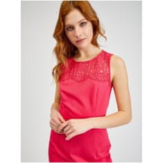 Orsay Tmavě růžové dámské pouzdrové šaty s krajkou ORSAY_490460324000 38