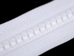 INTEREST Kostěný zip šíře 5 mm délka 70 cm kulaté zoubky - bílý.