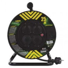 Emos Gumový prodlužovací kabel na bubnu – 4 zásuvky, 25m, 2,5mm2 1908542500