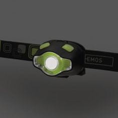 Emos COB LED + LED čelovka P3536, 220 lm, 100 m, 3x AAA, černá 1441263110