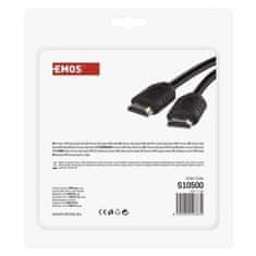 Emos S10500 HDMI 2.0 high speed kabel A vidlice – A vidlice 5 m, černý 2333101051