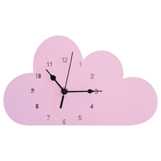 Dream Creations Dětské hodiny na zeď růžový mrak