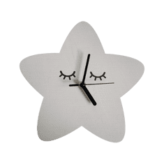Dream Creations Dětské nástěnné hodiny roztomilá hvězda šedá