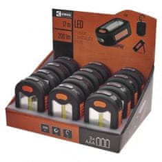 Emos COB LED pracovní svítilna P3889, 200 lm, 3× AAA, 12 ks, černá 1440833100