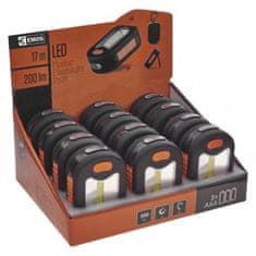 Emos COB LED pracovní svítilna P3889, 200 lm, 3× AAA, 12 ks, černá 1440833100