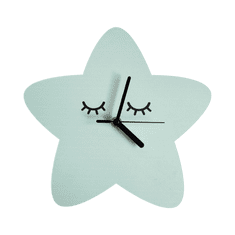Dream Creations Dětské nástěnné hodiny roztomilá hvězda mintová