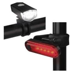 Emos LED přední + zadní nabíjecí svítilna na kolo P3923, 90 lm, černá 1446002300