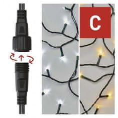 Emos D1AN01 Standard LED spojovací vánoční řetěz, 10 m, venkovní, teplá/studená bílá 1550013001