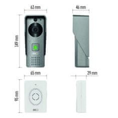 Emos GoSmart Domovní bezdrátový videozvonek H4031 IP-09C s wifi, šedý 3010040310