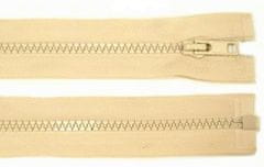 INTEREST Kostěný zip šíře 5 mm délka 65 cm bundový - světlá béžová.