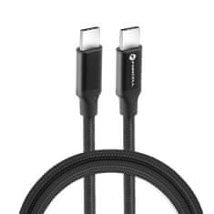 FORCELL FORCELL cable Type C do Type C QC4.0 5A/20V PD 100W E-mark / 4K / Thunderbolt / 20Gbit/s C391 1m , černé