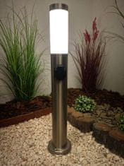 LUMILED Zahradní lampa E27 venkovní ocelový sloup LILIUM 65cm se zásuvkou 230V