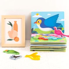 HABARRI Dřevěné puzzle Bird montessori