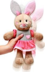 BABY ONO BabyOno BabyOno Plyšová hračka s chrastítkem, 30cm - Bunny Julia