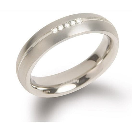 Boccia Titanium Titanový snubní prsten s diamanty 0130-03