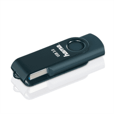 Hama USB 3.0 Flash Drive Rotate, 256 GB, 70 MB/s, petrolejová modrá