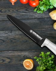 Herzberg 8dílná sada nožů s akrylovým stojánkem – stříbrná