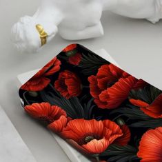 Mobiwear Flip pouzdro na mobil Samsung Galaxy A15 / A15 5G - VP45S Temné červené květy