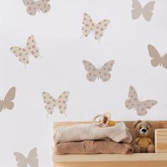 Funlife Samolepky na zeď pro holčičky motýli se vzorem 7 x 8 cm