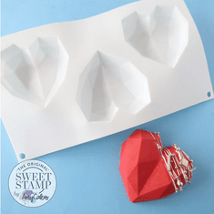 Stamp Silikonová forma na srdce Geometric Heart - Sweet