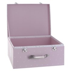 Atmosphera Kufr, kontejner pro uchovávání, box,organizér - barva růžová, 3 ks