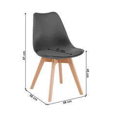 ATAN Židle BALI 2 NEW - šedá / buk