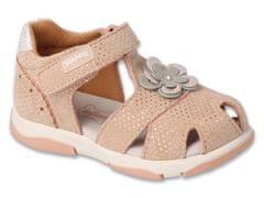 Befado dívčí sandálky BALERINA 170P070 světle růžové, kytička, velikost 20