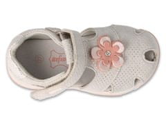 Befado dívčí sandálky BALERINA 170P071 světle šedé, kytička, velikost 26