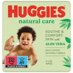 Huggies HUGGIES Natural Triplo Ubrousky vlhčené 56x3 ks