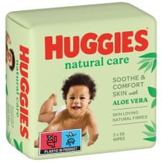 Huggies HUGGIES Natural Triplo Ubrousky vlhčené 56x3 ks