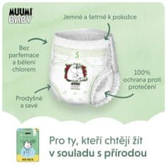 MUUMI BABY Pants 5 Maxi+ 10-15 kg (54 ks), kalhotkové eko pleny