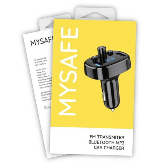 IZMAEL MySafe FM Bluetooth Transmitter - Černá KP26680