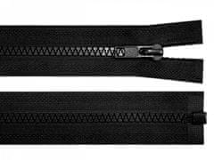 INTEREST Kostěný zip šíře 5 mm délka 65 cm bundový - černý.