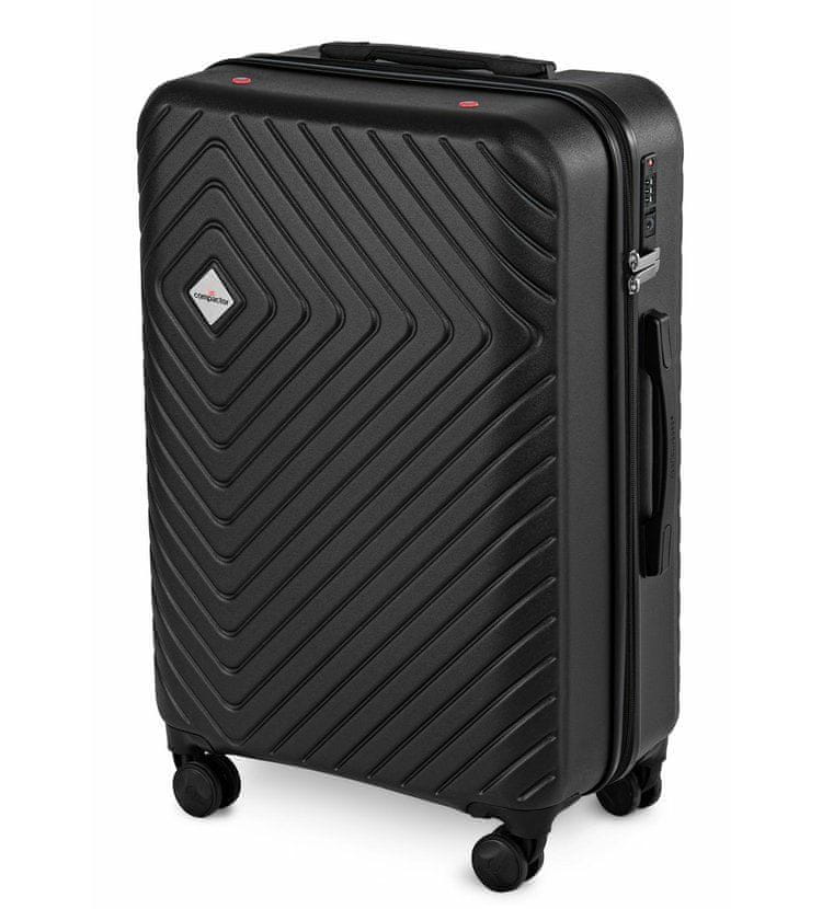 Levně Compactor Cestovní kufr Hybrid Luggage L Vacuum System 46,5 x 26 x 68 cm, černý