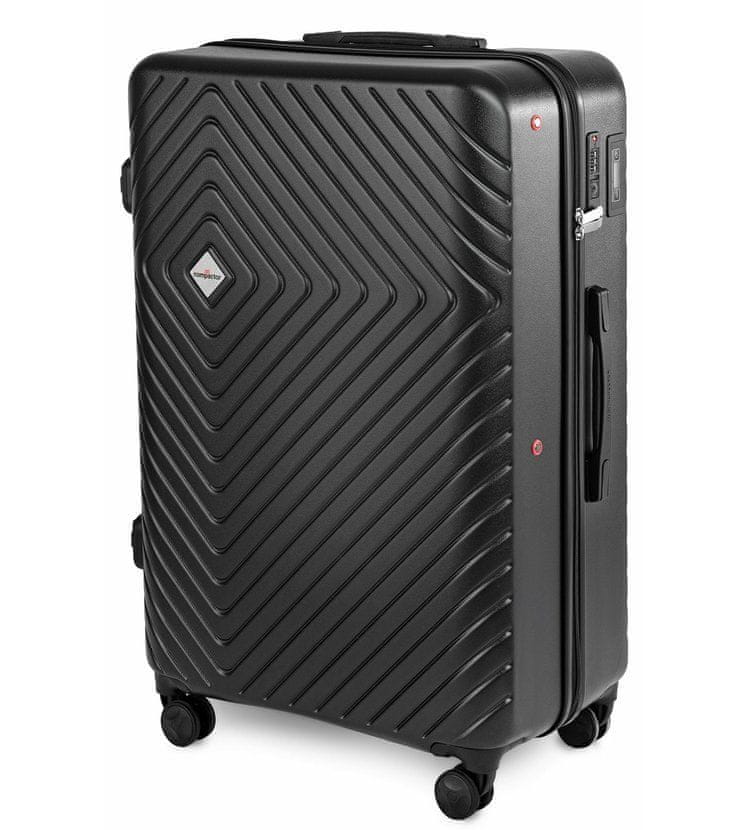 Levně Compactor Cestovní kufr Hybrid Luggage XL Vacuum System 53,5 x 31 x 80 cm, černý