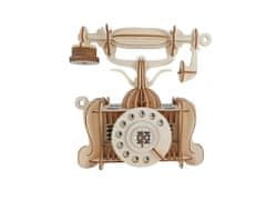 Kraftika Woodcraft dřevěné 3d puzzle starý telefon