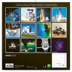 Grooters Poznámkový kalendář NASA 2024, 30 × 30 cm