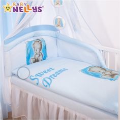Baby Nellys Baby Nellys Povlečení Sweet Dreams by Teddy - modrý 120x90