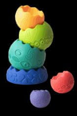 Hencz Toys Hencz Toys Interaktivní pyramida Skořápky - 6 dílů - pastelová