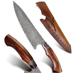 OEM Damaškový kuchyňský nůž MASTERPIECE Haruto-Hnědá KP26692
