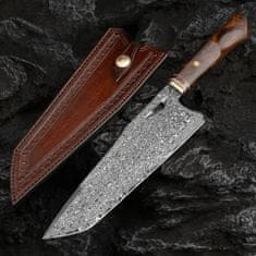 OEM Damaškový kuchyňský nůž MASTERPIECE Junichi-Hnědá KP26693