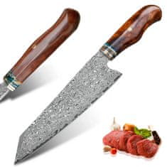 OEM Damaškový kuchyňský nůž MASTERPIECE Tenchi-Hnědá KP26688